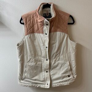 Kuhl Quilted Vest in Cream and Tan